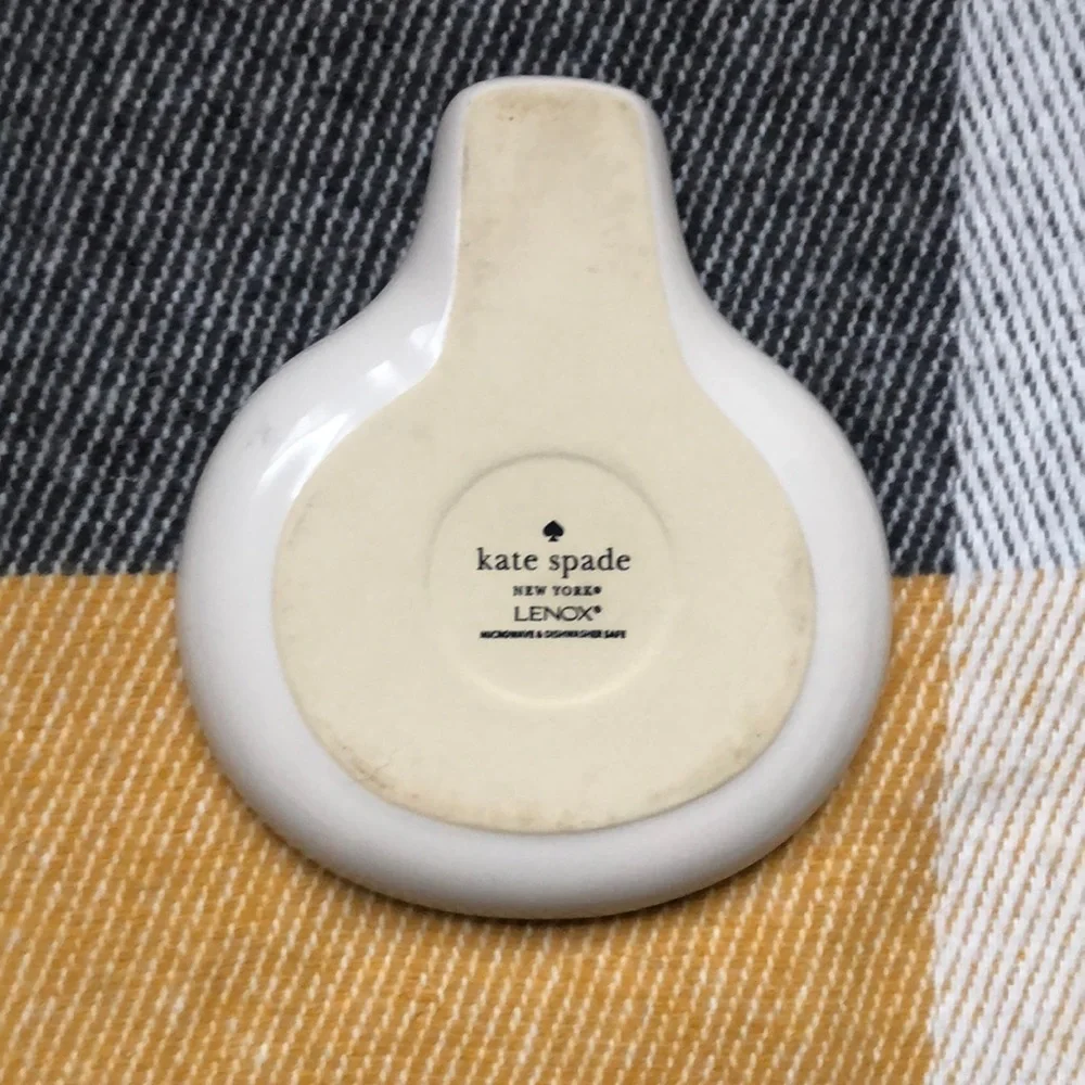 Lenox White Spoon Rest with Green Broccoli Motif